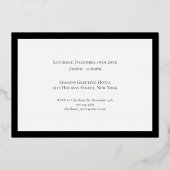 Invitation En Aluminium Moderne Elégant Business Fête de vacances Black Go (Verso)
