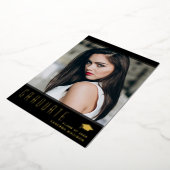 Invitation En Aluminium Moderne Élégant Diplômé élégant Photo (Rotation)