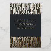 Invitation En Aluminium Moderne feuille d'aluminium pour 40e anniversaire, (Verso)