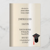INVITATION EN ALUMINIUM MODERNE GRAD PARTY (Verso)