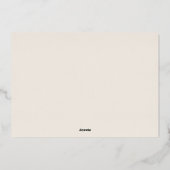 Invitation En Aluminium Moderne Gras Monogramme Mariage beige (Verso)