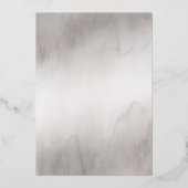 Invitation En Aluminium Moderne Luxe Gold Flecks Gris Aquarelle Mariage (Verso)