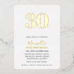 Invitation En Aluminium MODERNE MINIMAL âge simple chic or 30e anniversair<br><div class="desc">par kat massard >>> https://linktr.ee/simplysweetpaperie <<< Une conception d'invitation minimale moderne pour votre anniversaire - mettez à jour le modèle pour refléter votre AGE - trop facile! CONSEIL :: 1. Pour modifier/déplacer des graphiques et des polices et ajouter du texte - cliquez sur le bouton "customiser". - - - -...</div>