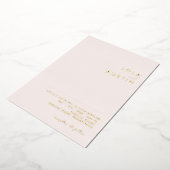Invitation En Aluminium Moderne Minimal Blush Et Or Décontracté Mariage Ré (Rotation)