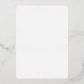 Invitation En Aluminium MODERNE MINIMAL simple chic or quarante ans (Verso)