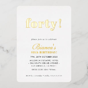 Invitation En Aluminium Moderne minimaliste chic simple anniversaire quara