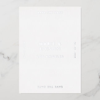 Invitation En Aluminium Moderne minimaliste Mariage simple Enregistrer la 
