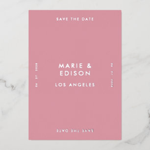 Invitation En Aluminium Moderne minimaliste Mariage simple Enregistrer la 
