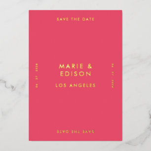 Invitation En Aluminium Moderne minimaliste Mariage simple Enregistrer la
