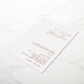 Invitation En Aluminium Moderne | Or Rose Rien de fantaisie Juste aimer Ré (Rotation)