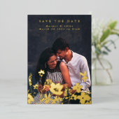 Invitation En Aluminium Moderne Printemps Élégant Fleur sauvage Boho Photo (Debout devant)