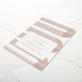 Invitation En Aluminium Moderne Retro Geometry Luxe Rose Gold Enregistrer (Rotation)