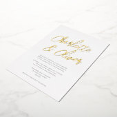 Invitation En Aluminium Moderne Simple Calligraphie Script Mariage REAL (Rotation)