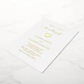 Invitation En Aluminium Moderne Simple Cute Heart Élégant Mariage Or (Rotation)