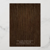 Invitation En Aluminium Moderne Simple Rustic Twinkle Mariage Économisez T (Verso)