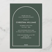 Invitation En Aluminium Moderne Simple Script Photo Graduation (Verso)
