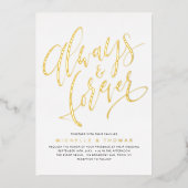Invitation En Aluminium Moderne Simple Toujours Et Toujours Mariage Script (Recto)