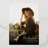 Invitation En Aluminium Moderne tendance Décontracté Photo Graduation Part (Recto)