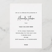 Invitation En Aluminium Moderne tendance Décontracté Photo Graduation Part (Verso)