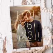 Invitation En Aluminium Modernisez votre date dans VRAI FOIL Enregistrer l