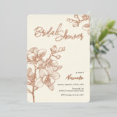 Invitation En Aluminium Moments dorés de l'orchidée | MARIAGE | FÊTE DES M (Debout devant)