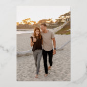 Invitation En Aluminium Monogram Dusty Orange Terracotta Enregistrer La Da (Verso)