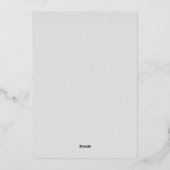 Invitation En Aluminium Monogramme argenté classique Mariage gris de scrip (Verso)