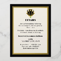 Monogramme Art Déco Code QR Détails de Mariage Noi