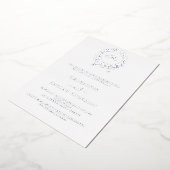 Invitation En Aluminium Monogramme de couronne d'argent 25e anniversaire d (Rotation)