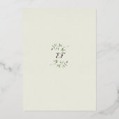 Invitation En Aluminium Monogramme de verdure rustique Première Sainte Com (Verso)