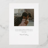 Invitation En Aluminium Monogramme diamant et Mariage photo (Verso)