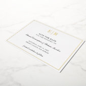 Invitation En Aluminium Monogramme Formel Mariage Élégant Enregistrer La D (Rotation)
