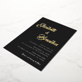 Invitation En Aluminium Monogramme Gold moderne tout en un Mariage (Rotation)