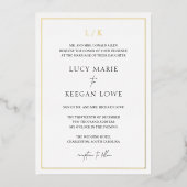 Invitation En Aluminium Monogramme intemporel Mariage élégant (Recto)