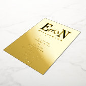 Invitation En Aluminium Monogramme Mariage Solid Gold (Rotation)