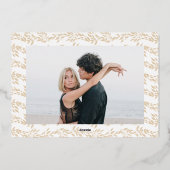 Invitation En Aluminium Monogramme photo classique classique Mariage or (Verso)