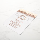Invitation En Aluminium Monogramme Quince or Parties scintillant pressée (Rotation)
