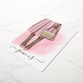 Invitation En Aluminium Monogramme rose et or Chic Quinceañera (Rotation)