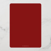 Invitation En Aluminium Monogramme rouge + Laurel Wreath Graduation (Verso)