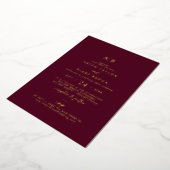 Invitation En Aluminium Monogramme RSVP Mariage de l'huile d'or moderne Bo (Rotation)
