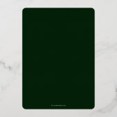 Invitation En Aluminium Monogramme vert foncé + Laurel Wreath Graduation (Verso)