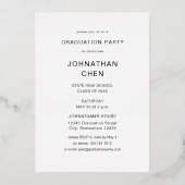 Invitation En Aluminium Mood Photo Graduation Party Vertical (Verso)