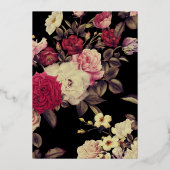 Invitation En Aluminium Moody Floral Photo Mariage (Verso)