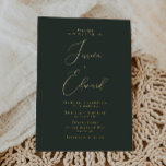 Invitation En Aluminium Moody Green & Gold Foil Mariage<br><div class="desc">Moody Green & Gold Foil Mariage Foil Invitation Voir les articles correspondants dans Niche et le magasin de niche</div>