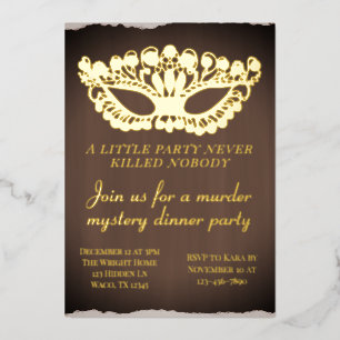 Invitation En Aluminium Moody Murder Mystery Diner Party
