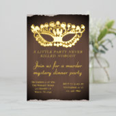 Invitation En Aluminium Moody Murder Mystery Diner Party (Debout devant)