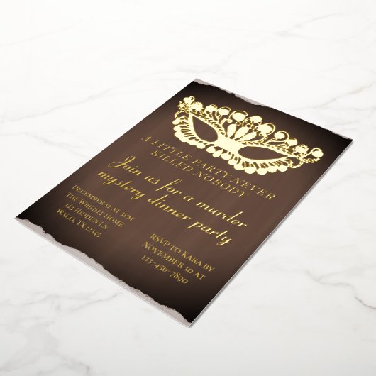 Invitation En Aluminium Moody Murder Mystery Diner Party (Rotation)