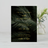 Invitation En Aluminium Moody Tropics Mariage (Debout devant)