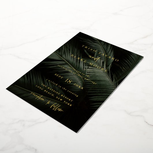 Invitation En Aluminium Moody Tropics Mariage (Rotation)