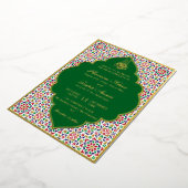 Invitation En Aluminium Moroccan Mosaic Terracotta Stones Islamic Wedding  (Rotation)